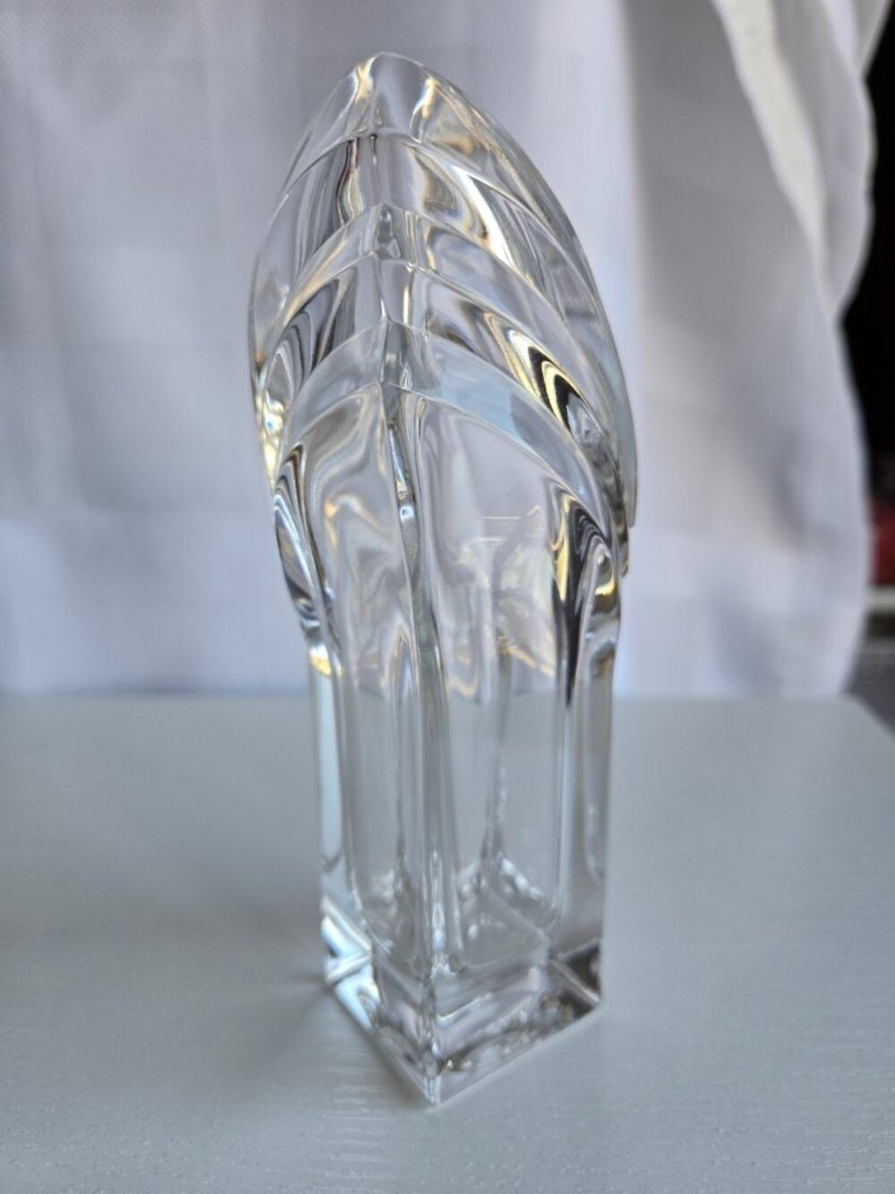 Mikasa V-Flute German Lead Crystal Flower Vase Vintage Art Deco 6.25 in - Picture 3 of 5